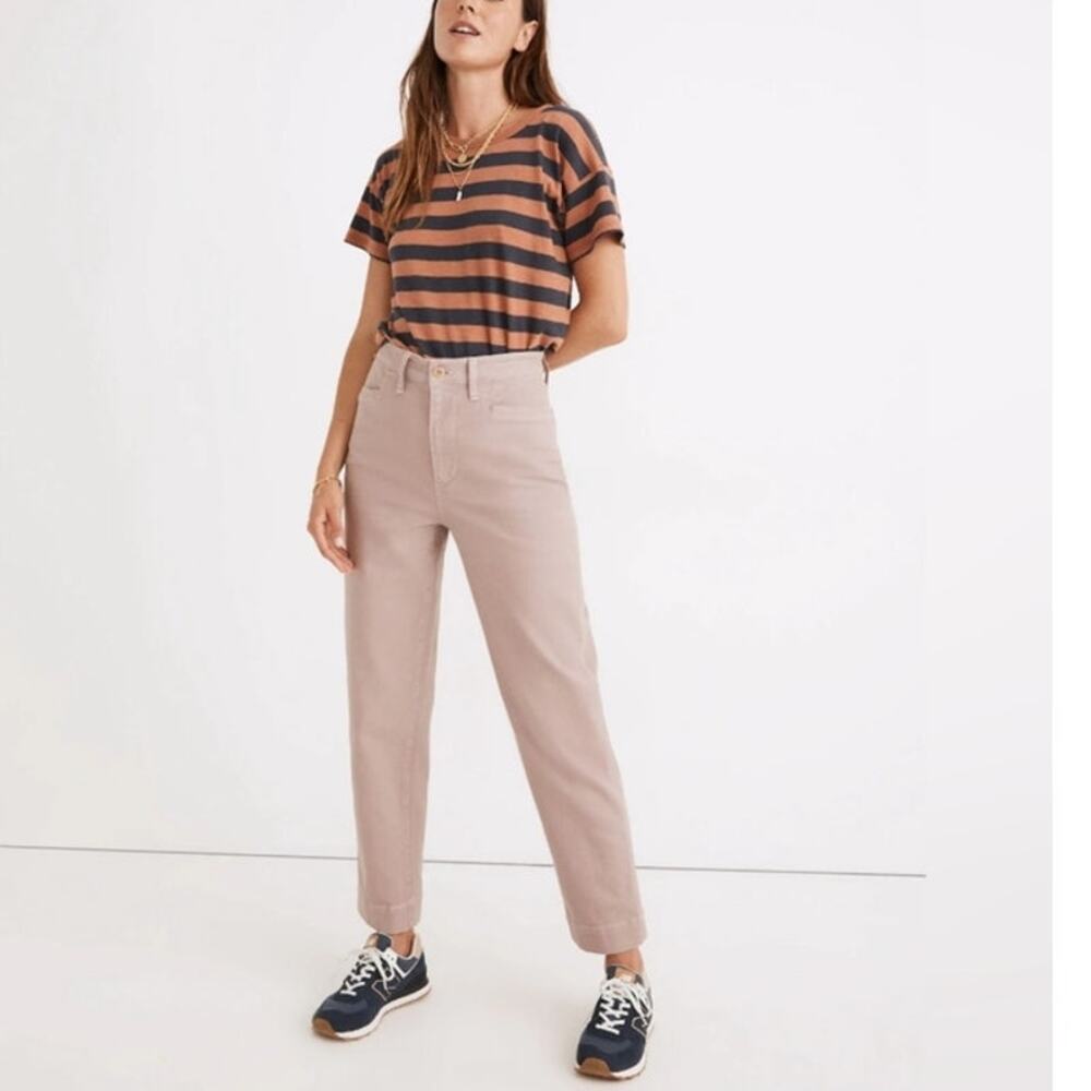 NWT Madewell Slim Emmett Tapered Pant Blush Pink‎ 32